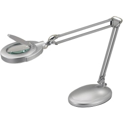 Victory Light Magnifier Task Lamp, 48"H, Silver