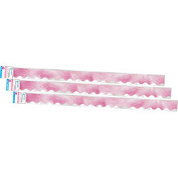 Barker Creek Double-Sided Scalloped-Edge Border Strips, 2-1/4" x 36", Pink Tie-Dye, Pack Of 39 Strips