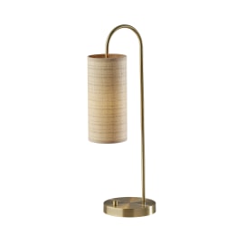 Adesso Mendoza Table Lamp, 25"H, Natural/Antique Brass