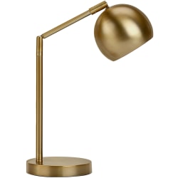 Monarch Specialties Webster Table Lamp, 19"H, Gold/Gold