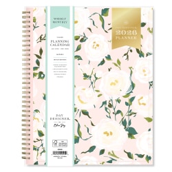 2026 Blue Sky Weekly/Monthly Planner, 8-1/2" x 11", Coming Up Roses Blush, January To December, 140092