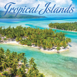 2026 Willow Creek Press Scenic Monthly Wall Calendar, 12" x 12", Tropical Islands, January To December, 53010