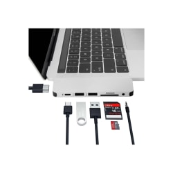 Targus® Sanho HyperDrive SOLO 7-In-1 USB-C Docking Station, 3/8"H x 1-3/16"W x 4-3/8"D, Silver, 00GF49
