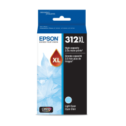 Epson® 312XL Claria® Photo Light High-Yield Cyan Ink Cartridge,T312XL520-S