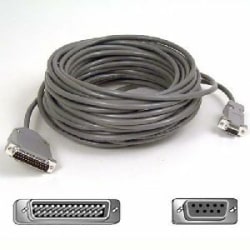 Belkin Pro Series - Serial cable - DB-9 (F) to DB-25 (M) - 100 ft - shielded - gray