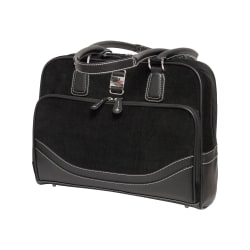 Mobile Edge Classic Carrying Case (Tote) for 14" to 14.1" Apple iPad Ultrabook - Black - Corduroy Body - Poly Fur Interior Material - Shoulder Strap - 12" Height x 15.5" Width x 6" Depth