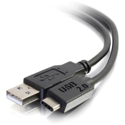 C2G 10ft USB C to USB A Cable - USB C 2.0 to USB Cable - 480Mbps - Black - M/M - USB cable - 24 pin USB-C (M) to USB (M) - USB 2.0 - 10 ft - molded - black