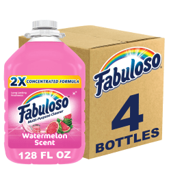 Fabuloso Multi-Purpose Cleaner, Watermelon Scent, 128 Oz, Case Of 4 Bottles