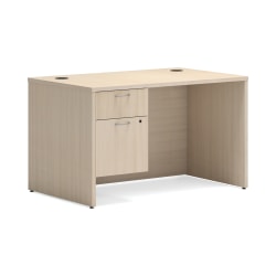 HON Mod 48"W Computer Desk, Desert Oak, HLPLDS48HBFDO1