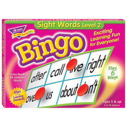 Trend Sight Words Level 2 Bingo Game, Grades K To 2