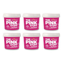 The Pink Stuff Miracle Cleaning Paste, Fruity Scent, 17.6 oz Jar, 6/Carton