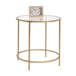 Sauder® International Lux Round Side Table, Satin Gold