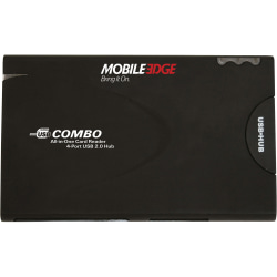 Mobile Edge All-In-One USB 2.0 Card Reader and 3-Port Hub - SmartMedia Card (SM), xD-Picture Card, Secure Digital (SD) Card, MultiMediaCard (MMC), Memory Stick, Memory Stick PRO Duo, Microdrive, CompactFlash Type I, CompactFlash Type II - USB