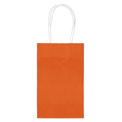 Amscan Paper Solid Cub Gift Bags, Small, Orange Peel, Pack Of 40 Bags
