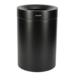Alpine Industries Stainless-Steel Commercial Indoor Trash Can, 50 Gallons, 35"H x 24"W x 24"D, Black