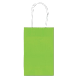Amscan Paper Solid Cub Gift Bags, Small, Kiwi Green, Pack Of 40 Bags