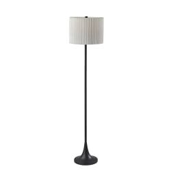 Adesso Simplee Eli Floor Lamp, 60"H, Black/White