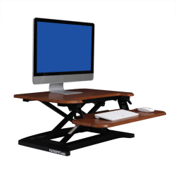 FlexiSpot AlcoveRiser Sit-To-Stand Desk Converter, 28"W, Mahogany