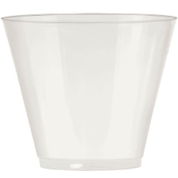Amscan Plastic Cups, 9 Oz, Pearl, 72 Cups Per Pack, Set Of 2 Packs