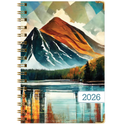2025-2026 Global Excello Brands Hardcover Fashion Weekly/Monthly Planner, 5-1/2" x 8", Lake View, November 2025 To December 2026