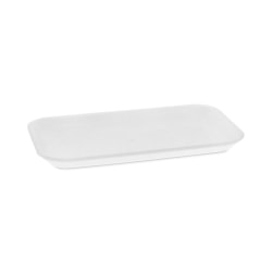 Pactiv Evergreen Foam Trays, Supermarket, #17, 8-5/16" x 4-13/16" x 5/8", White, Pack Of 1,000 Trays