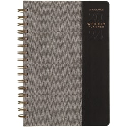 2024-2025 AT-A-GLANCE® Signature Collection 13-Month Weekly/Monthly Planner, 5-1/2" x 8-1/2", Black, January 2024 To January 2025, YP20005