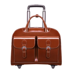 McKlein L-Series Davis Briefcase With 15" Laptop Pocket, Brown
