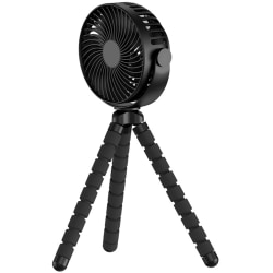 airbro™ 5-In. 4-Speed Portable Squid Fan with Flexible Tripod Legs, 800-mAh Rechargeable Battery, 360° Air Flow & Up to 5 hrs. Run Time, Black, FFX-50