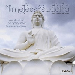 2024 Brush Dance Monthly Square Wall Calendar, 12" x 12", Timeless Buddha, January To December