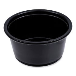 Boardwalk® Souffle/Portion Cups, 2 Oz, Black, 125 Cups Per Sleeve, Carton Of 20 Sleeves