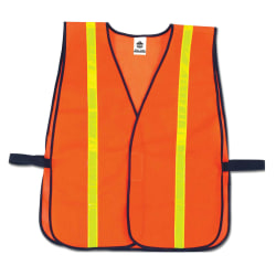 Ergodyne GloWear Safety Vest, Hi-Gloss Non-Certified, Orange, 8040HL