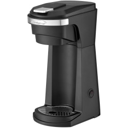 Brentwood 800-Watt 1.75-Cup Single-Serve Coffee Maker With Reusable Filter Basket For K-Cups And Ground Coffee, Black