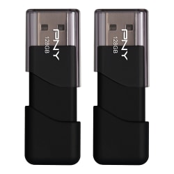 PNY® Attaché 3 USB 2.0 Flash Drives, 128GB, Pack Of 2 Drives
