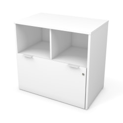 Bestar i3 Plus 30-1/8"W x 18-1/4"D 1-Drawer Lateral File Cabinet, White