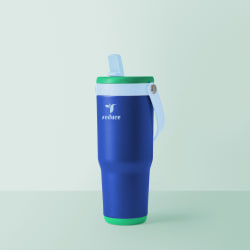 Base Brands Spill-Proof Tumbler With Handle, 24 Oz, Blue