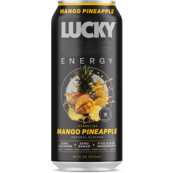 Lucky Energy Drink, Mango Pineapple, 16 Oz, Total Qty 1