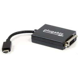 Plugable USB C to DVI Adapter - Connect Your USB-C Laptop to a DVI Display up to 1920x1200 - Compatible with 2017 and later Mac and Windows PCs, Driverless