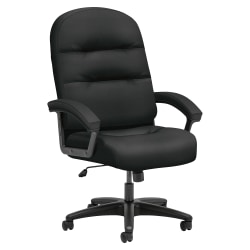 HON® Pillow Soft Ergonomic Fabric High-Back Executive Office Chair, Black
