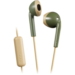 JVC Retro Earbuds - Stereo - Wired - 46 Ohm - 8 Hz - 20 kHz - Earbud - Binaural - In-ear - 3.28 ft Cable - Khaki, Beige