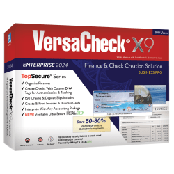 VersaCheck X9 Enterprise, 2024, 100 Users, For Windows®, CD/Product Key