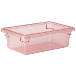 Cambro Camwear 6"D Food Storage Boxes, 18" x 26", Safety Red, Set Of 6 Boxes