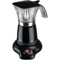 Brentwood TS-118BK Electric Moka Pot Espresso Machine, 6-Servings - 550 W - 10 fl oz - Black