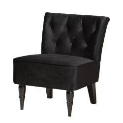 Baxton Studio Harmon Accent Chair, Black/Black