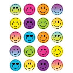 Teacher Created Resources Stickers, Brights 4Ever Smiley Faces, Pack Of 120 Stickers