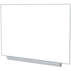 Ghent M1 Porcelain Magnetic Whiteboard, 51-1/4" x 87-15/16", White, Satin Aluminum Frame