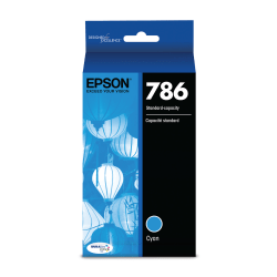 Epson® 786 DuraBrite® Cyan Ultra Ink Cartridge, T786220-S