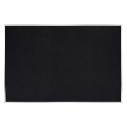 Ghent Recycled Bulletin Board, 48-1/2" x 87-15/16", 90% Recycled, Black, Satin Aluminum Frame