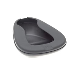 Medline Contour Bedpans, 4 1/4"H x 11"W x 13"D, Graphite, Pack Of 8