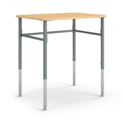 HON SmartLink 26"W Rectangle Student Desks, Natural Maple, Set Of 2 Desks