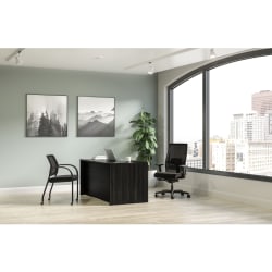 HON® Mod 60"W Computer Desk, Java Oak